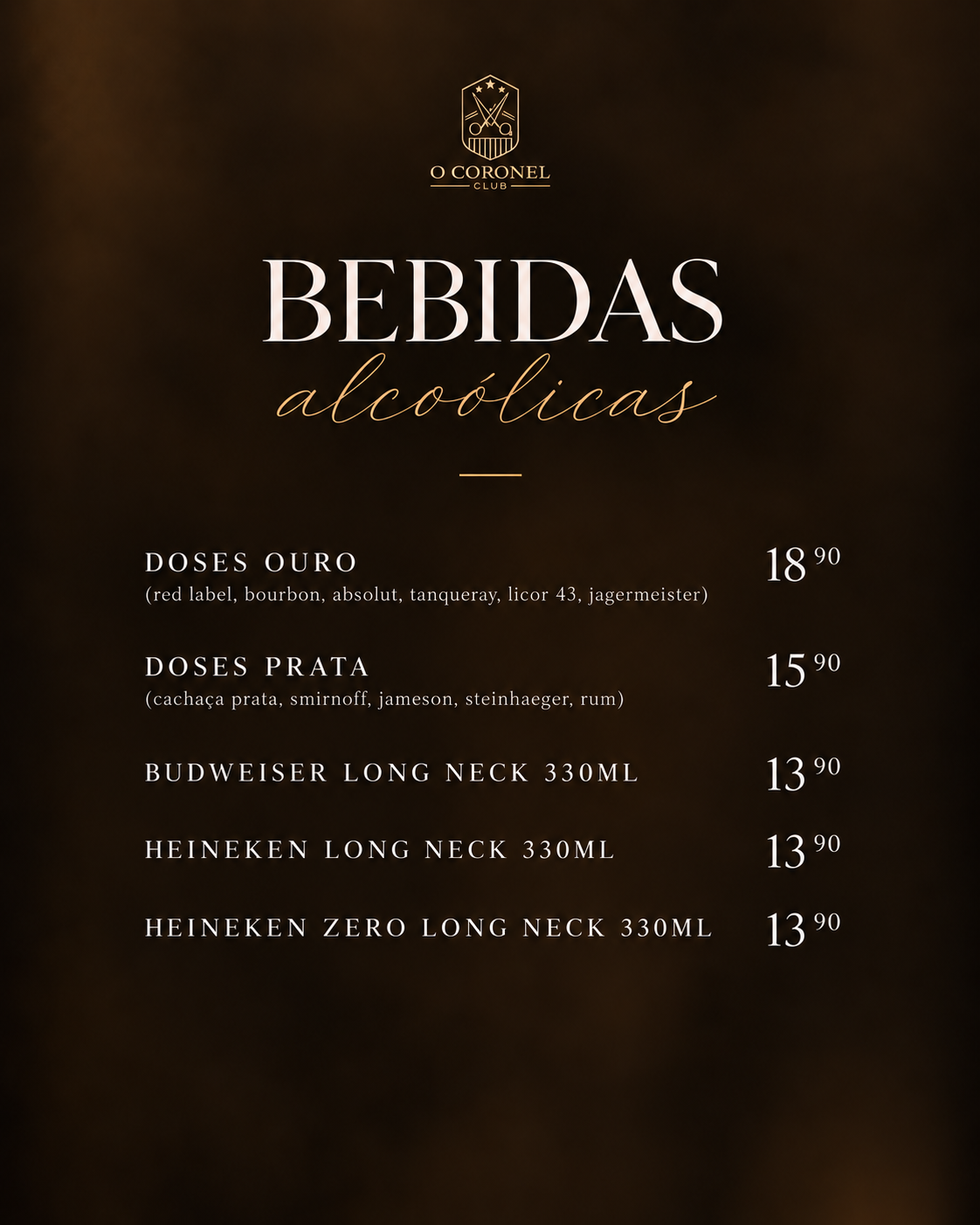 Bebidas alcoólicas